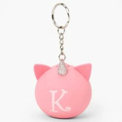 Best deal 👍 Claire's Initial Unicorn Stress Ball Keyring - Pink, K 👍