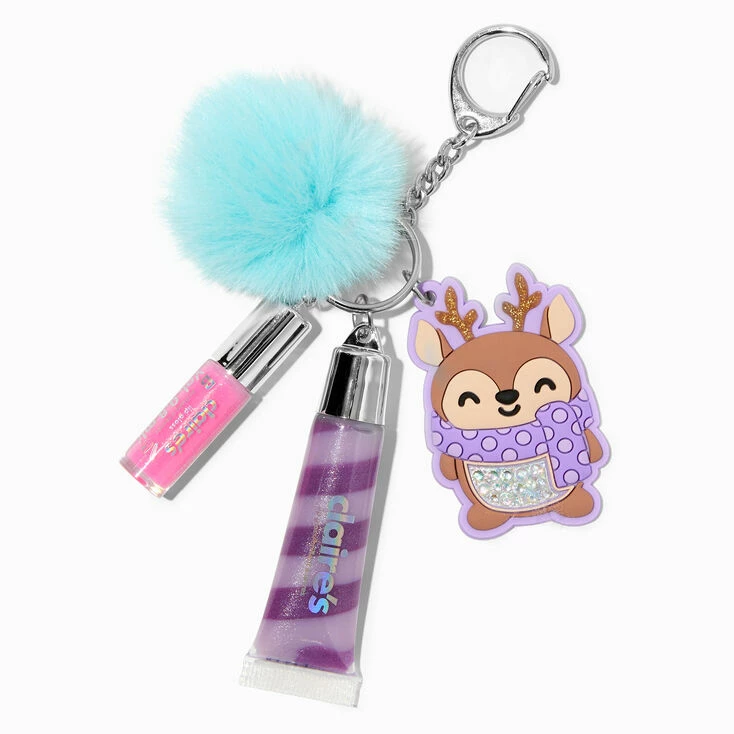 Best deal ✨ Claire's Purple Reindeer Bling Lip Gloss Keychain 💯 1 Best deal ✨ Claire's Purple Reindeer Bling Lip Gloss Keychain 💯