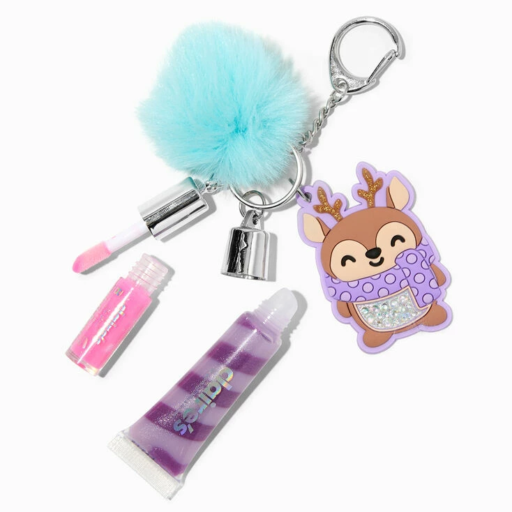 Best deal ✨ Claire's Purple Reindeer Bling Lip Gloss Keychain 💯 2 Best deal ✨ Claire's Purple Reindeer Bling Lip Gloss Keychain 💯 - Image 2