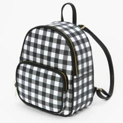 Budget π Claire's Black & White Gingham Print Small π Backpack π