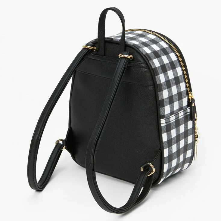 Budget ๐ Claire's Black & White Gingham Print Small ๐ Backpack ๐ 2 Budget ๐ Claire's Black & White Gingham Print Small ๐ Backpack ๐ - Image 2