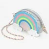 Best Sale 😉 Claire's Club Silver Holographic Rainbow Crossbody Bag ✨