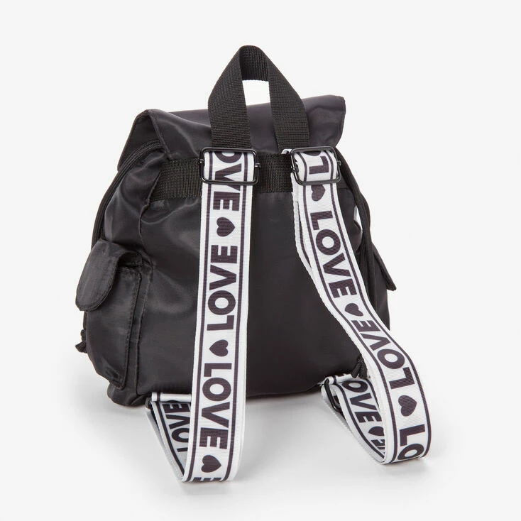 Best Pirce ๐ Claire's Black Love Mini ๐ Backpack ๐ฏ 2 Best Pirce ๐ Claire's Black Love Mini ๐ Backpack ๐ฏ - Image 2