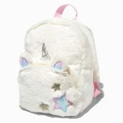 Deals β€οΈ Claire's Club Furry Unicorn Star Patch π Backpack π