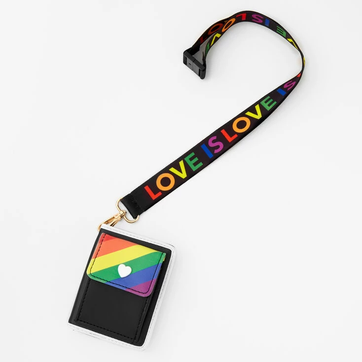 Hot Sale π Claire's "Love Is Love" Rainbow Striped Wallet With Lanyard π 1 Hot Sale π Claire's "Love Is Love" Rainbow Striped Wallet With Lanyard π