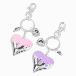 Flash Sale 🛒 Claire's Best Friends Dripping Hearts Keyrings - 2 Pack 🔔