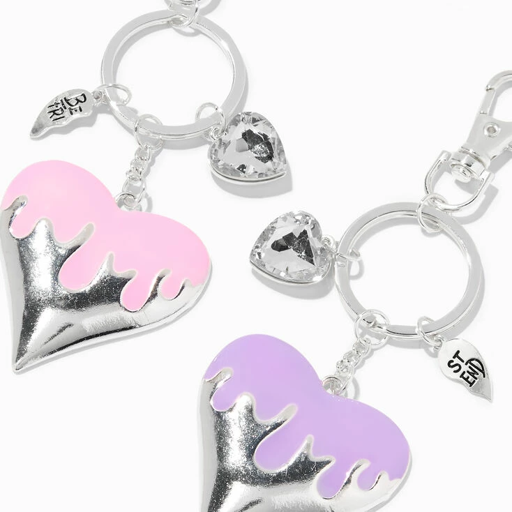 Flash Sale π Claire's Best Friends Dripping Hearts Keyrings - 2 Pack π 2 Flash Sale π Claire's Best Friends Dripping Hearts Keyrings - 2 Pack π - Image 2