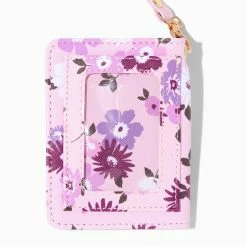 Outlet 🔔 Claire's Lavender Floral Wallet With Lanyard 🧨 -Claire’s Shop 13533 4