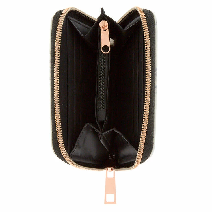 Deals ✨ Claire's Marble Mini Zip Wallet - White ⭐ 2 Deals ✨ Claire's Marble Mini Zip Wallet - White ⭐ - Image 2