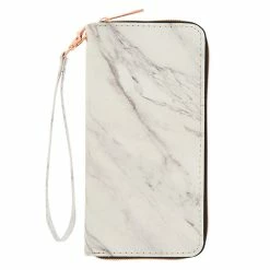 Wholesale 🔔 Claire's Marble Zipper Wristlet - White 🥰