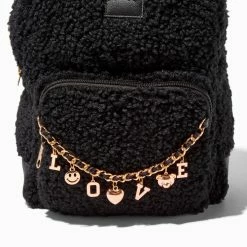 New ๐ฏ Claire's Black Sherpa & Gold Chain Medium ๐ Backpack ๐ 6 New ๐ฏ Claire's Black Sherpa & Gold Chain Medium ๐ Backpack ๐ -Claireโs Shop 18377 3