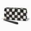 Best deal 🔥 Claire's Black & White Checkerboard Plush Wristlet Wallet 😍
