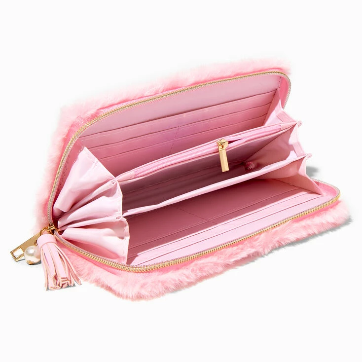 Hot Sale π Claire's Pink Furry Pearl Initial Wristlet Wallet - M 𧨠2 Hot Sale π Claire's Pink Furry Pearl Initial Wristlet Wallet - M 𧨠- Image 2