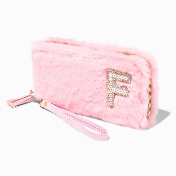 Deals π Claire's Pink Furry Pearl Initial Wristlet Wallet - F π€© 1 Deals π Claire's Pink Furry Pearl Initial Wristlet Wallet - F π€©