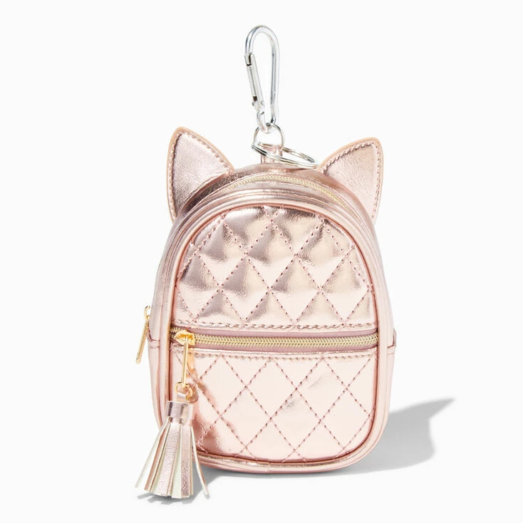 Wholesale π€© Claire's Metallic Rose Gold Cat Ears Mini π Backpack Keyring π 1 Wholesale π€© Claire's Metallic Rose Gold Cat Ears Mini π Backpack Keyring π