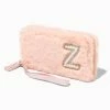 Discount 🥰 Claire's Blush Pink Furry Pearl Initial Wristlet Wallet - Z 👏