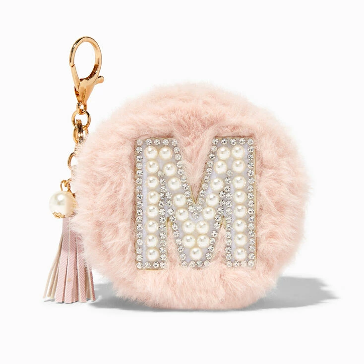 Best Sale π Claire's Blush Pink Furry Pearl Initial Coin Purse Keyring - M π 1 Best Sale π Claire's Blush Pink Furry Pearl Initial Coin Purse Keyring - M π