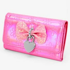 Best Sale 🎁 Claire's Vinyl Daisy Embossed Pink Wallet ❤️