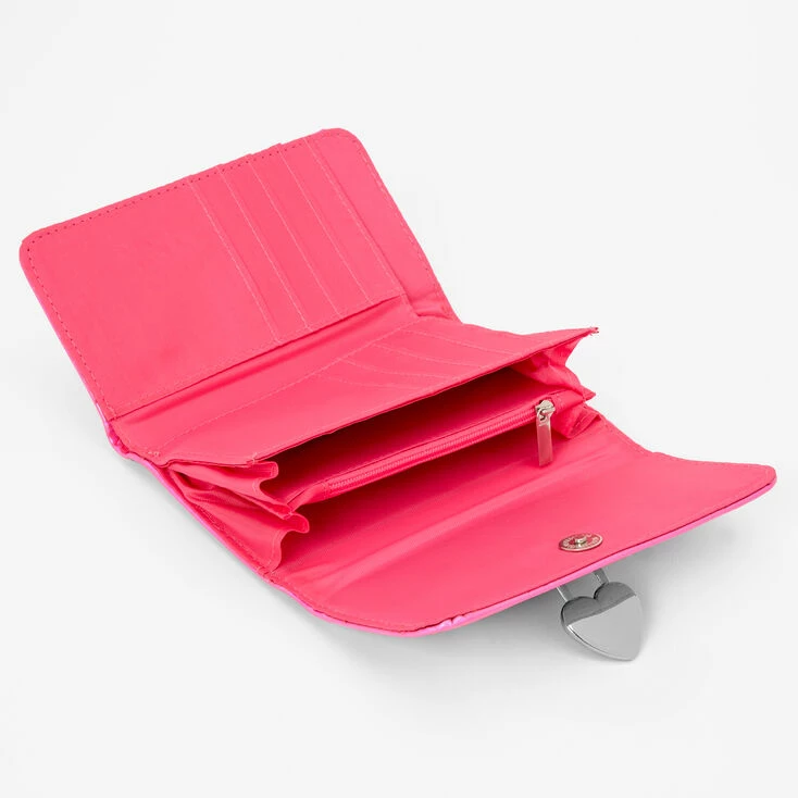 Best Sale 🎁 Claire's Vinyl Daisy Embossed Pink Wallet ❤️ 2 Best Sale 🎁 Claire's Vinyl Daisy Embossed Pink Wallet ❤️ - Image 2