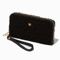 Front Page 27 Brand new ✨ Claire's Golden Bear Black Sherpa Wristlet ⌛