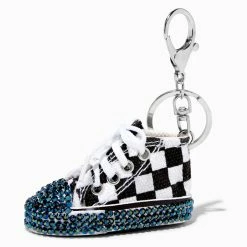 Hot Sale 💯 Claire's Black & White Checkered 👟 Shoe Keychain 🛒