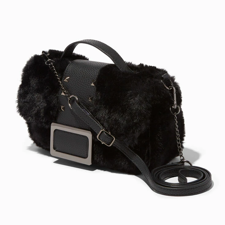 Flash Sale π― Claire's Furry Black Convertible Crossbody Satchel β¨ 1 Flash Sale π― Claire's Furry Black Convertible Crossbody Satchel β¨
