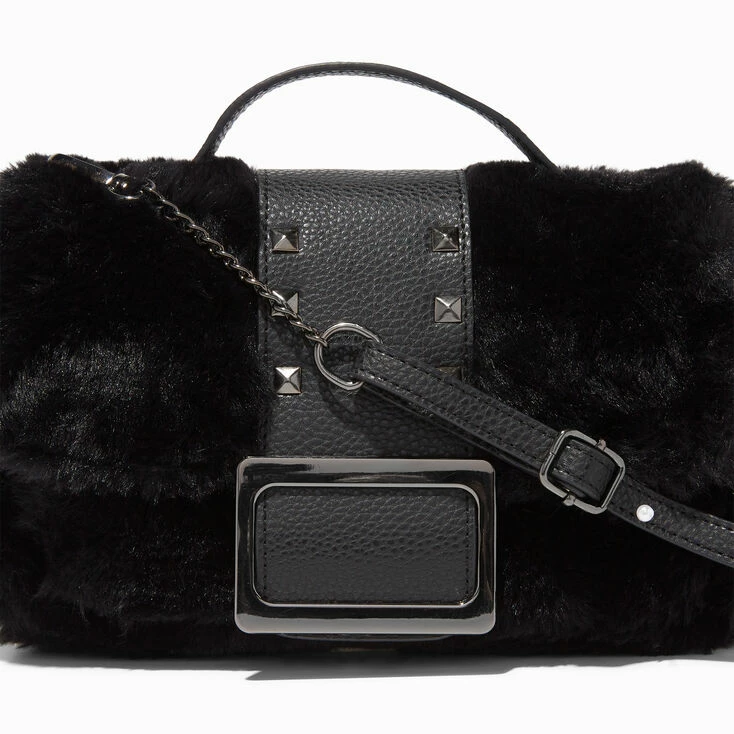 Flash Sale π― Claire's Furry Black Convertible Crossbody Satchel β¨ 2 Flash Sale π― Claire's Furry Black Convertible Crossbody Satchel β¨ - Image 2