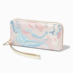 Front Page 37 Deals 🌟 Claire's Gold & Pink Pastel Marble Wristlet ⌛