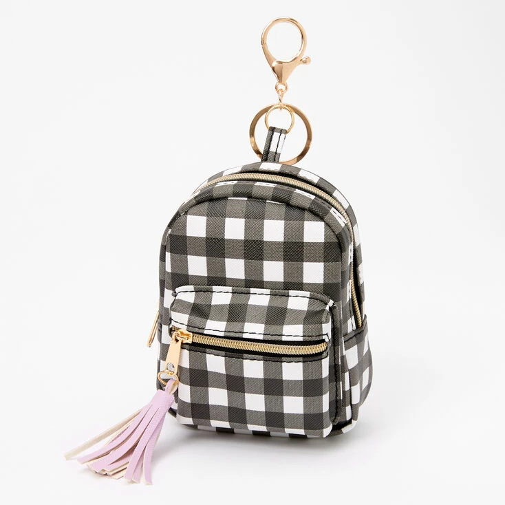 Wholesale β€οΈ Claire's Gingham Mini π Backpack Keychain - Black π 1 Wholesale β€οΈ Claire's Gingham Mini π Backpack Keychain - Black π