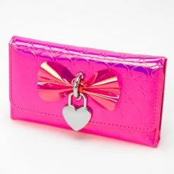 Best reviews of ✨ Claire's Vinyl Heart Printed Wallet - Pink ❤️