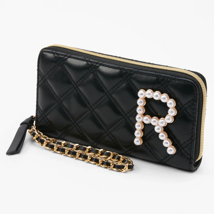Deals ✨ Claire's Initial Pearl Wristlet - Black, R ✨ 1 Deals ✨ Claire's Initial Pearl Wristlet - Black, R ✨
