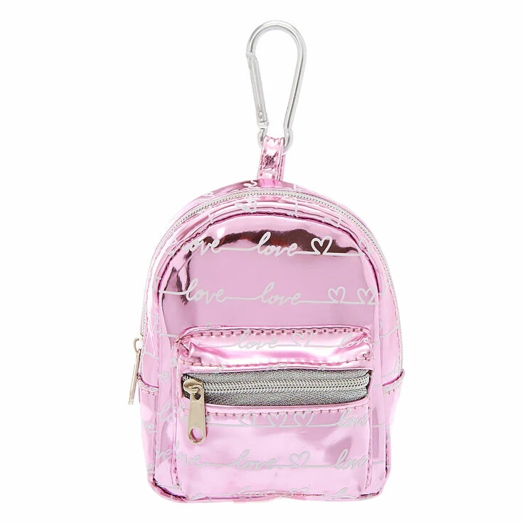 Promo π Claire's Metallic Love Script Mini π Backpack Keychain - Pink π₯° 1 Promo π Claire's Metallic Love Script Mini π Backpack Keychain - Pink π₯°