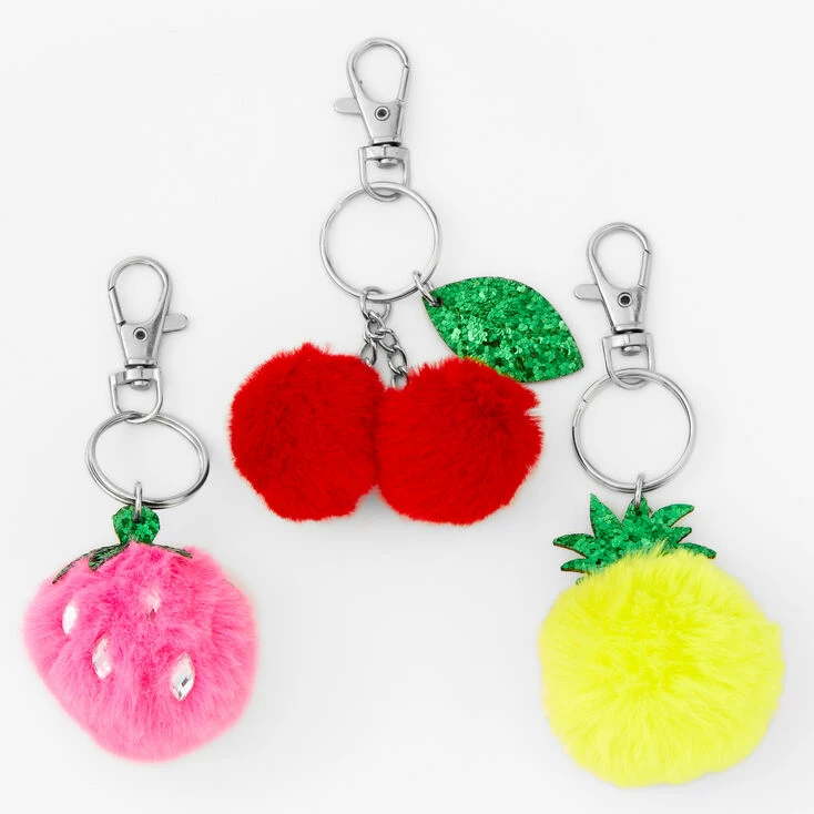 Discount ✔️ Claire's Best Friends Pom Pom Fruit Keychains (3 Pack) 🎁 1 Discount ✔️ Claire's Best Friends Pom Pom Fruit Keychains (3 Pack) 🎁