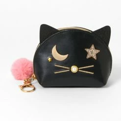 Flash Sale 😀 Claire's Celestial Black Cat Coin Purse 🛒