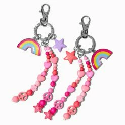 Cheapest ⌛ Claire's Best Friends Beaded Rainbow Heart Keychains - 2 Pack ❤️