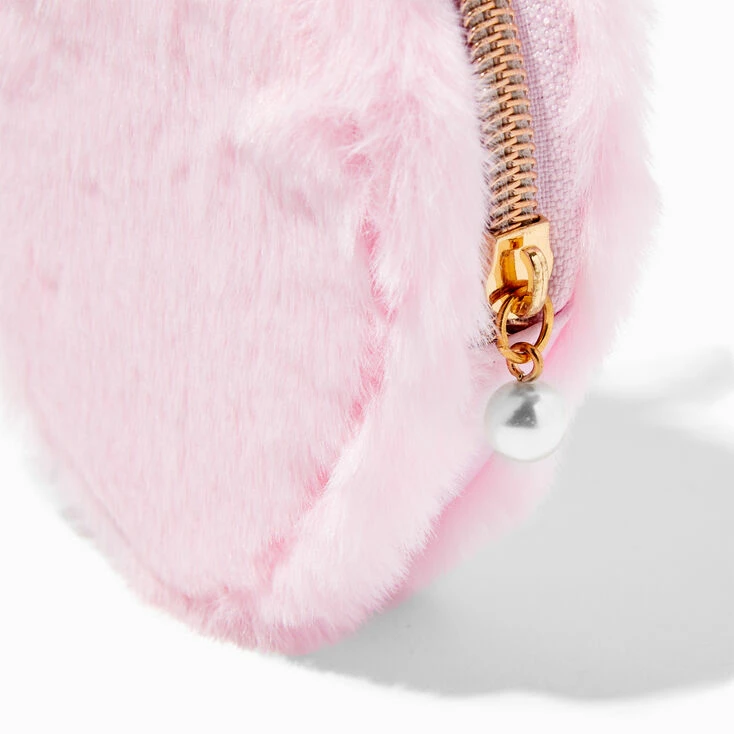 Buy 🧨 Claire's Pink Furry Heart Coin Purse 🥰 2 Buy 🧨 Claire's Pink Furry Heart Coin Purse 🥰 - Image 2