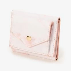 Budget 👏 Claire's Pink Marble Trifold Wallet 😍