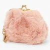 Wholesale 🔥 Claire's Furry Mini Coin Pouch - Blush Pink 🧨