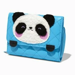 Budget 🎉 Claire's 3D Panda Blue Wallet 🌟