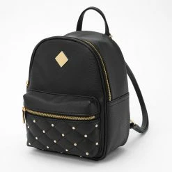 Best reviews of 👍 Claire's Black Faux Leather Pearl Studded Small 🎒 Backpack 🔔