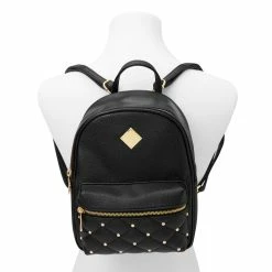 Best reviews of 👍 Claire's Black Faux Leather Pearl Studded Small 🎒 Backpack 🔔 -Claire’s Shop 61205 3