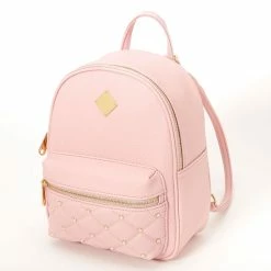 Budget 👏 Claire's Pink Pearl Quilted Small 🎒 Backpack 🔥