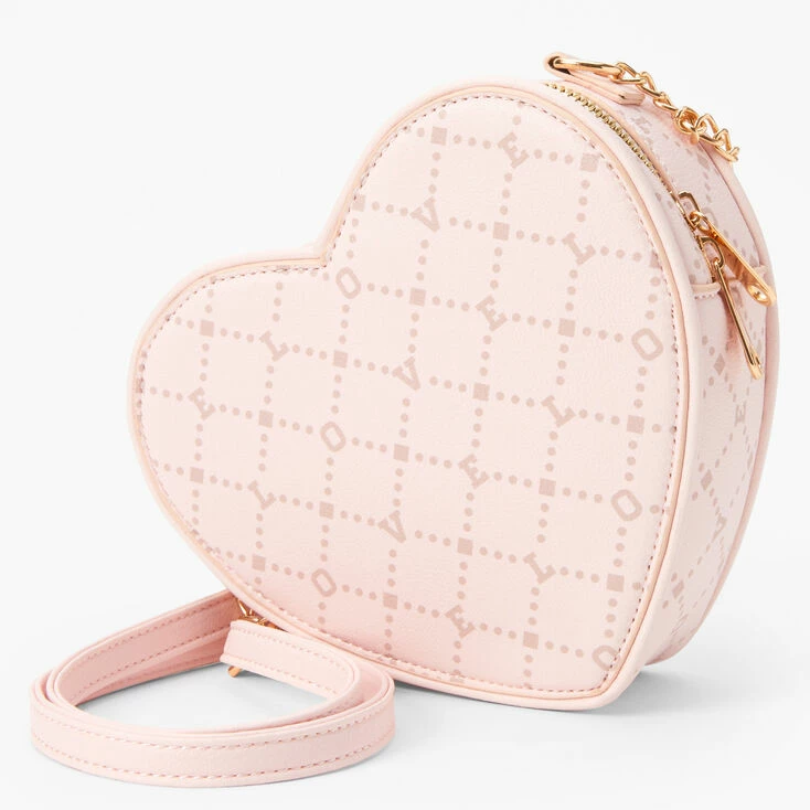 Hot Sale 🎉 Claire's Heart Crossbody Bag - Blush 😍 1 Hot Sale 🎉 Claire's Heart Crossbody Bag - Blush 😍