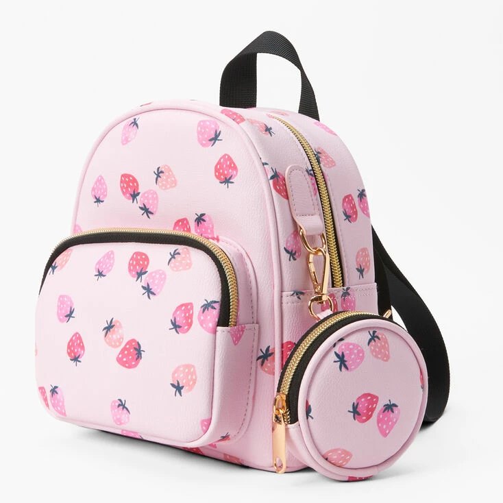 Discount ๐ Claire's Mini ๐ Backpack - Pink Strawberry ๐ 1 Discount ๐ Claire's Mini ๐ Backpack - Pink Strawberry ๐