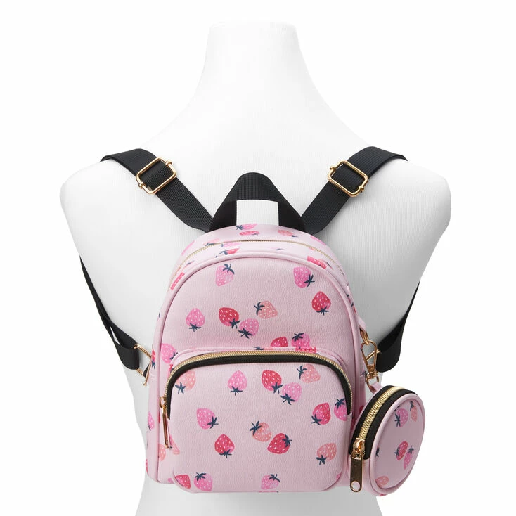 Discount ๐ Claire's Mini ๐ Backpack - Pink Strawberry ๐ 3 Discount ๐ Claire's Mini ๐ Backpack - Pink Strawberry ๐ - Image 3