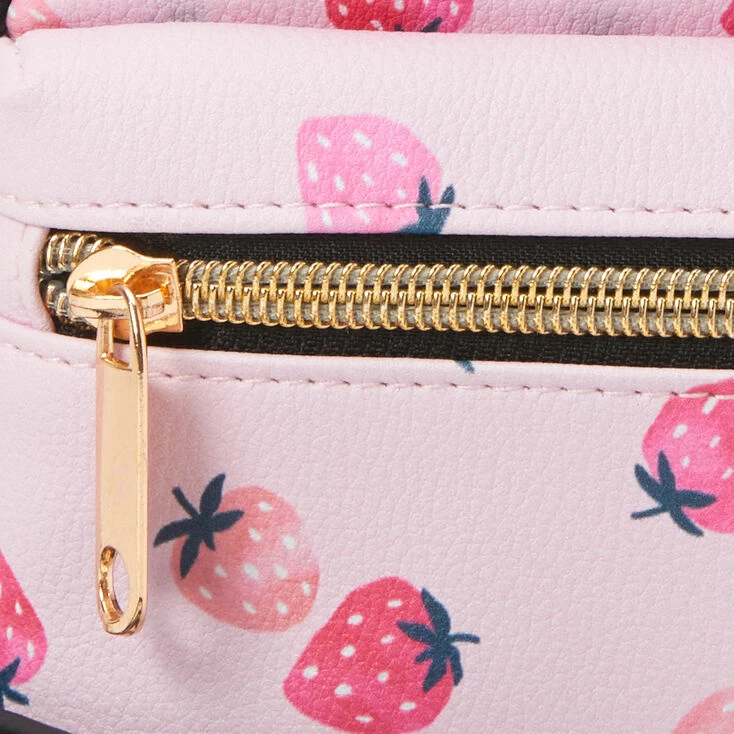 Best Pirce 🔥 Claire's Pink Strawberry Mini 🎒 Backpack Crossbody Bag ❤️ 2 Best Pirce 🔥 Claire's Pink Strawberry Mini 🎒 Backpack Crossbody Bag ❤️ - Image 2