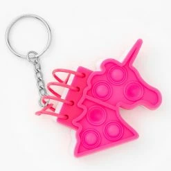 Budget 🧨 Claire's Pink Unicorn Mini Journal Fidget Toy Keyring 😀