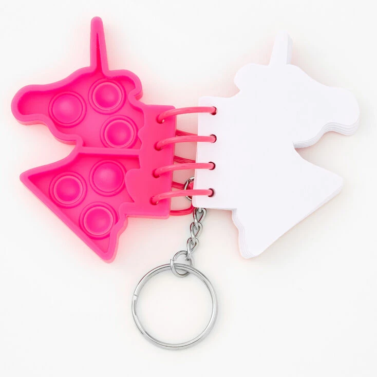 Budget 🧨 Claire's Pink Unicorn Mini Journal Fidget Toy Keyring 😀 2 Budget 🧨 Claire's Pink Unicorn Mini Journal Fidget Toy Keyring 😀 - Image 2