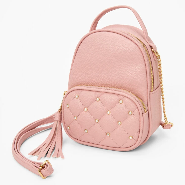 Flash Sale π Claire's Pearl Studded Mini π Backpack Crossbody Bag - Pink π 1 Flash Sale π Claire's Pearl Studded Mini π Backpack Crossbody Bag - Pink π