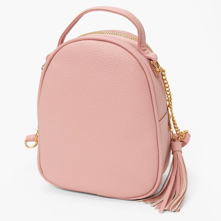 Flash Sale π Claire's Pearl Studded Mini π Backpack Crossbody Bag - Pink π 2 Flash Sale π Claire's Pearl Studded Mini π Backpack Crossbody Bag - Pink π - Image 2